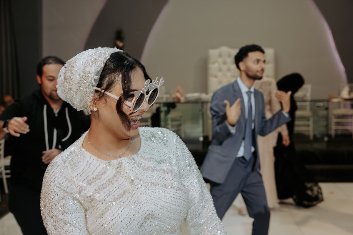 Bride Dancing with Guests – Joyful Arabian Wedding Reception in Los Angeles