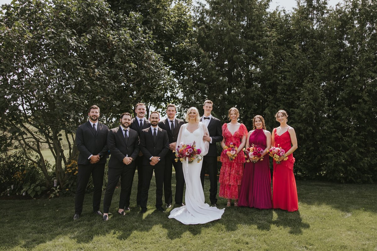 K+J Backyard Farm Wedding Colourful Flowers17