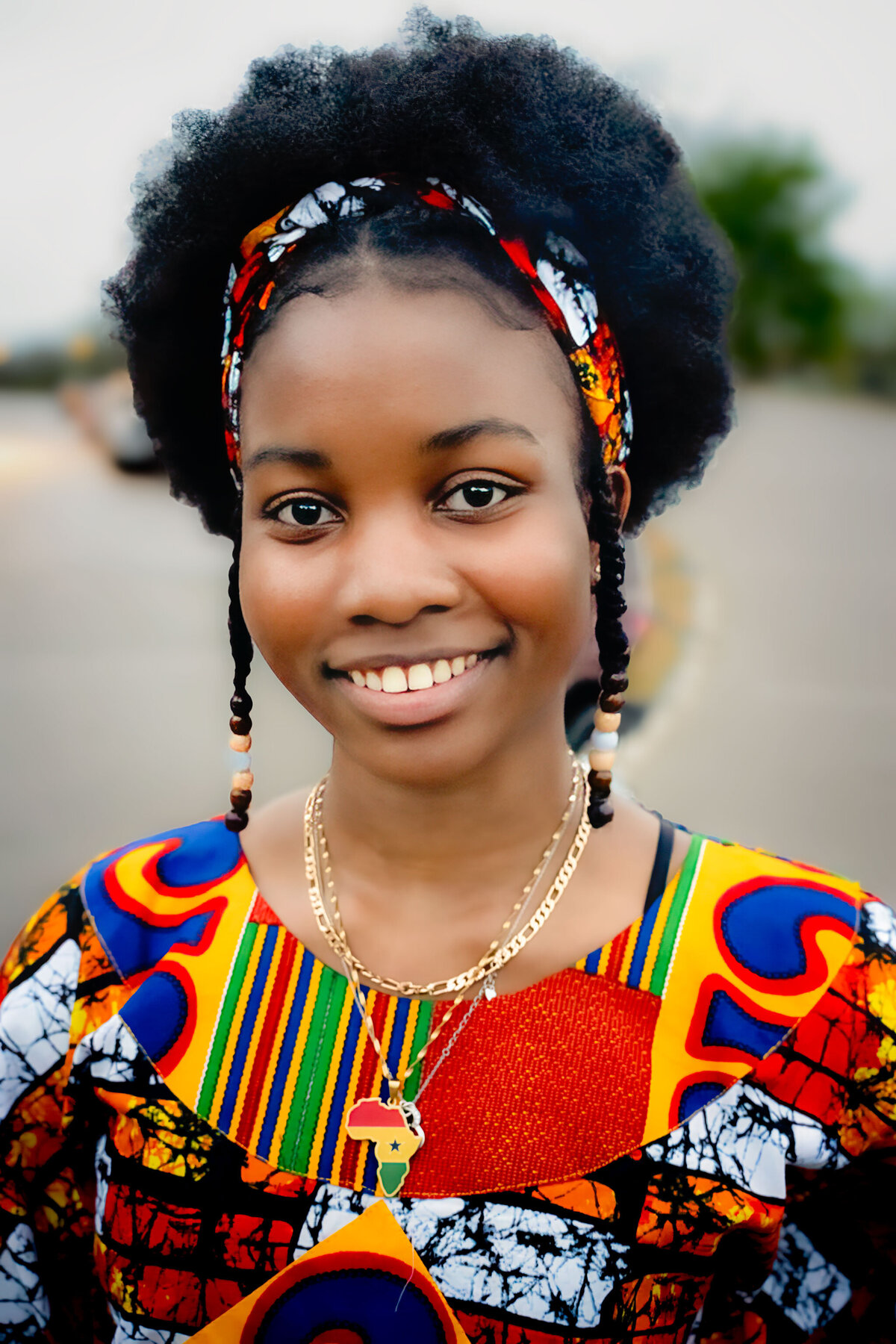 beautiful senior in african attire