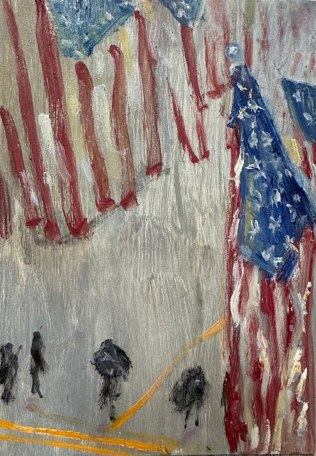 Raining Flags 5x7 oop 1,000