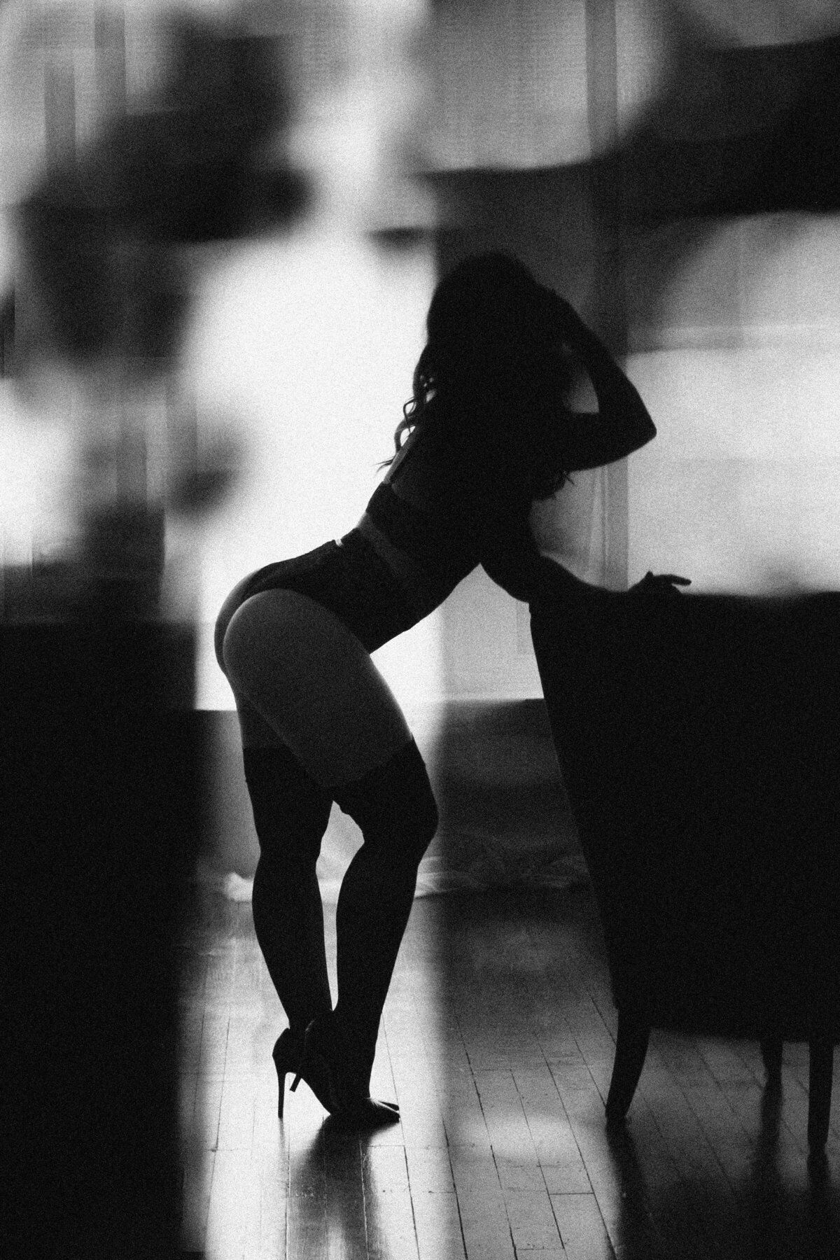 Black and white silhouette