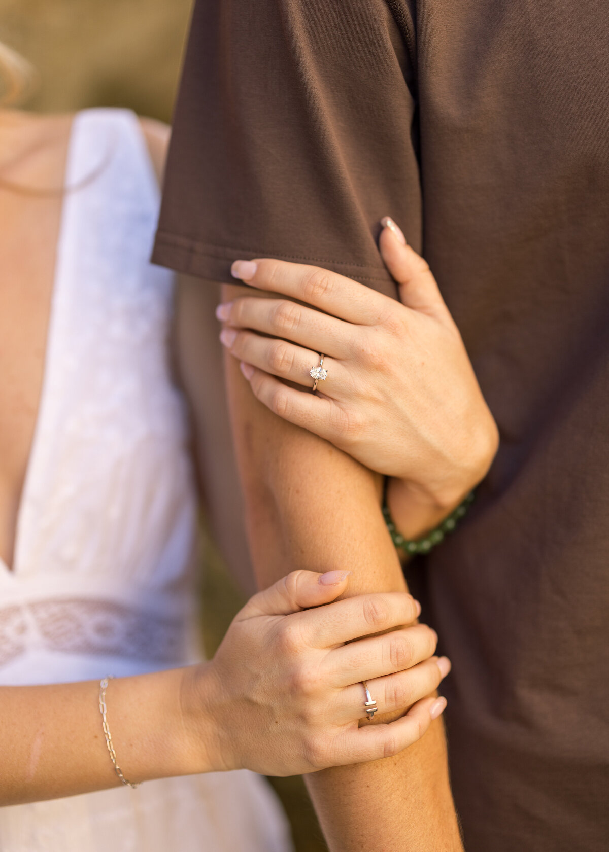 engagement ring detail photo