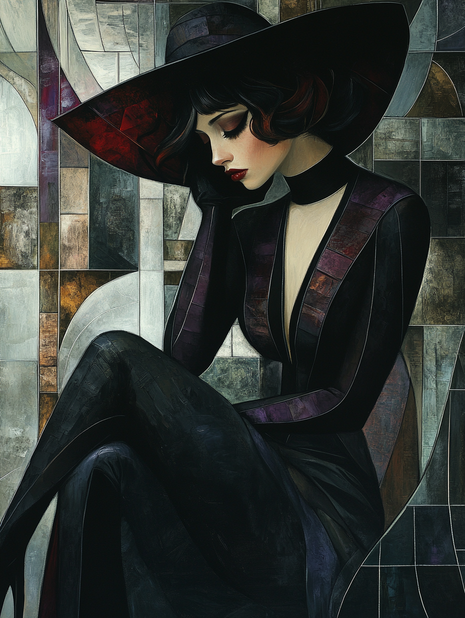 reigncongrejo_painting_of_a_woman_sitting_on_a_chair_with_a_l_0b4a1040-7579-41c7-8d0d-7fb3a16eb7b3_0