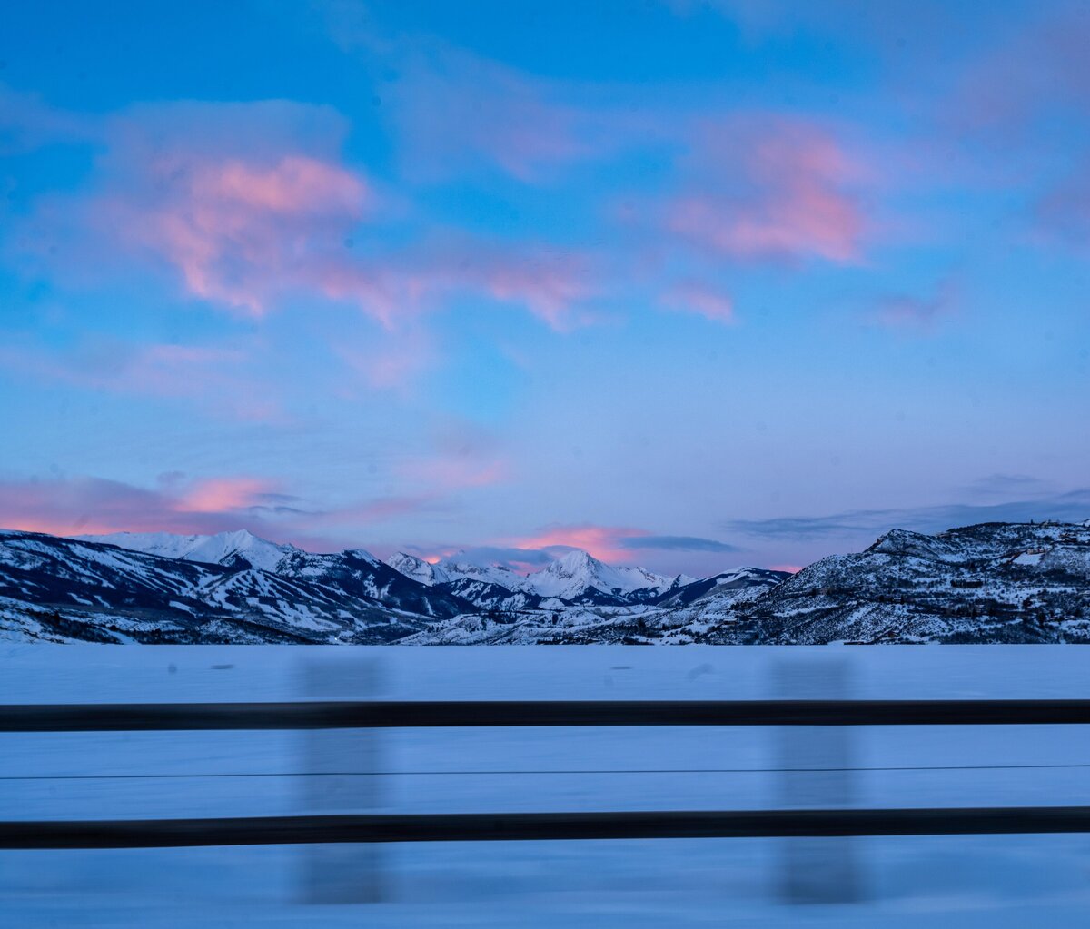 early morning mcclain flats blurry fence winter