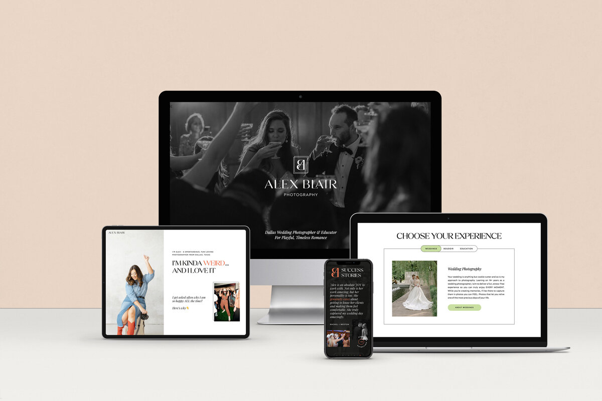 showit website design for wedding photographer