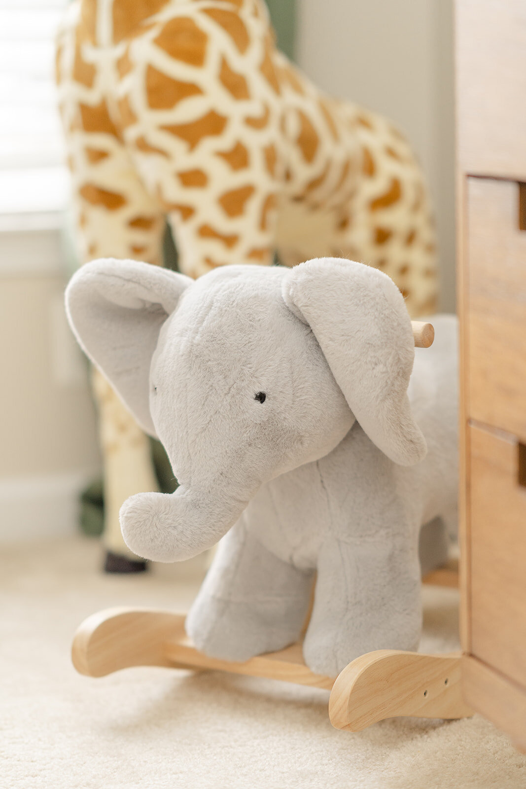 Elephant, a rocking toy, taken by Leesburg, Virginia product photographer