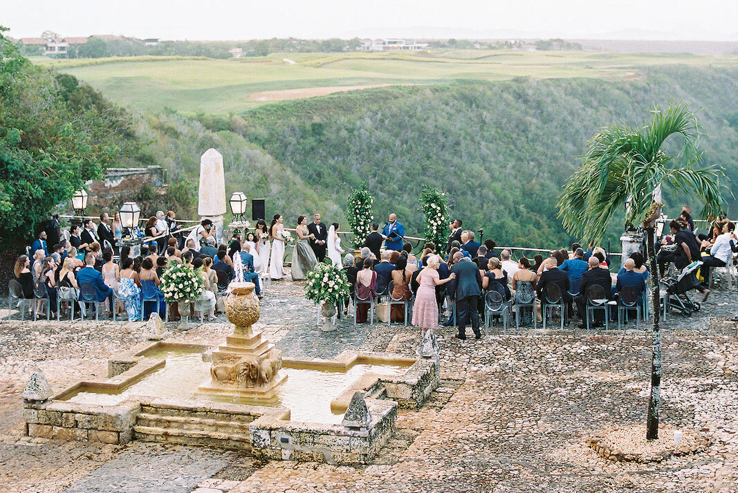 Outdoor destination wedding location ceremony