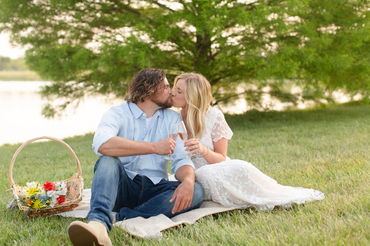 Bright and airy engagement photos for the joyful couple in the Midwest and beyond!