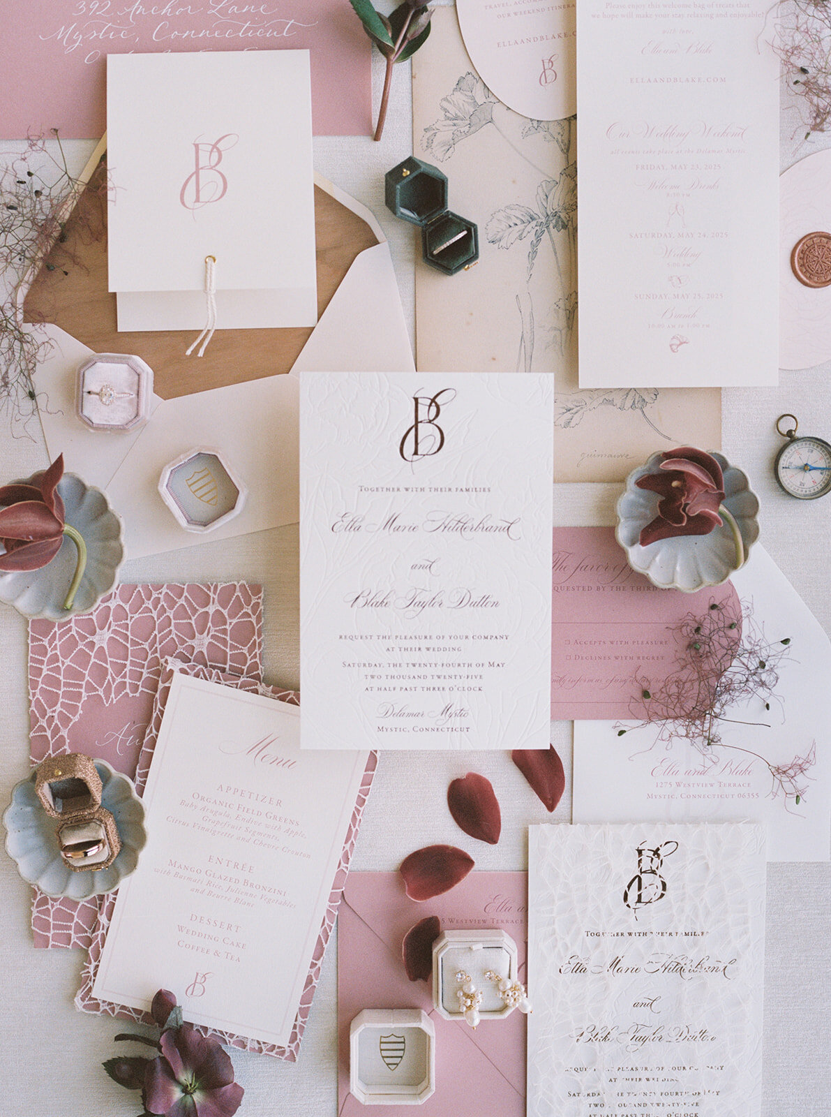 wedding-invitation-custom-monogram-wood-lace