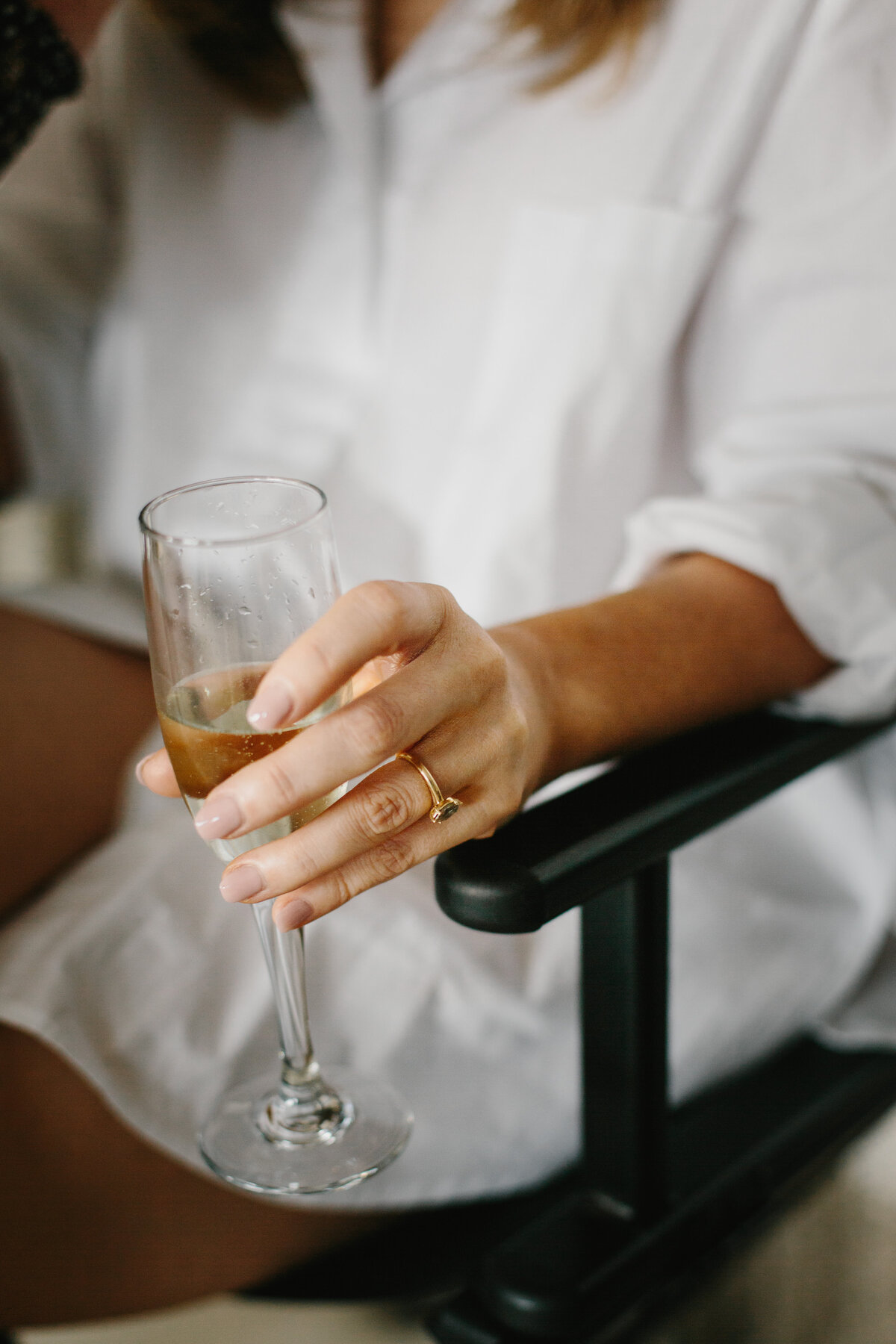 The Lovers Elopement Co - bride  drinks champagne