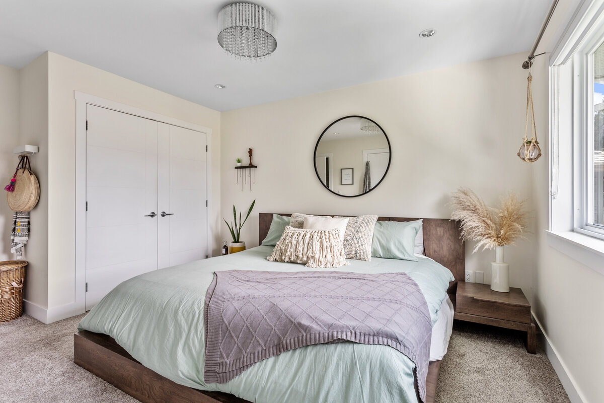 main bedroom with closets