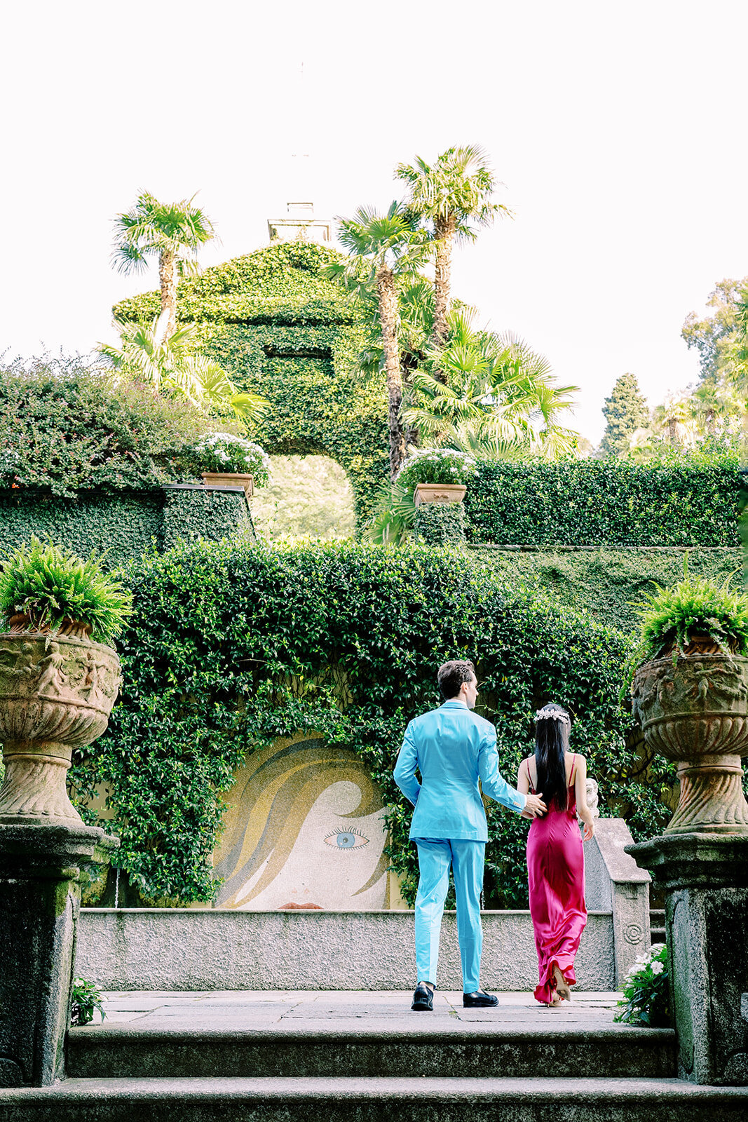 Engagement session at Grand Hotel Tremezzo on Lake Como in Italy photographed by Lake Como Photographer