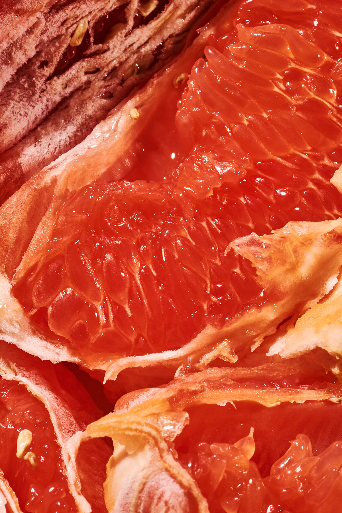 macro photography grapefruit