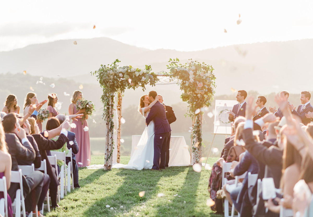 Pippin-Hill-wedding-photography-film-sunset-first-kiss