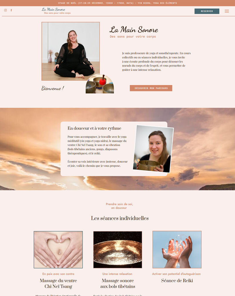Site prof de yoga sonothérapeute