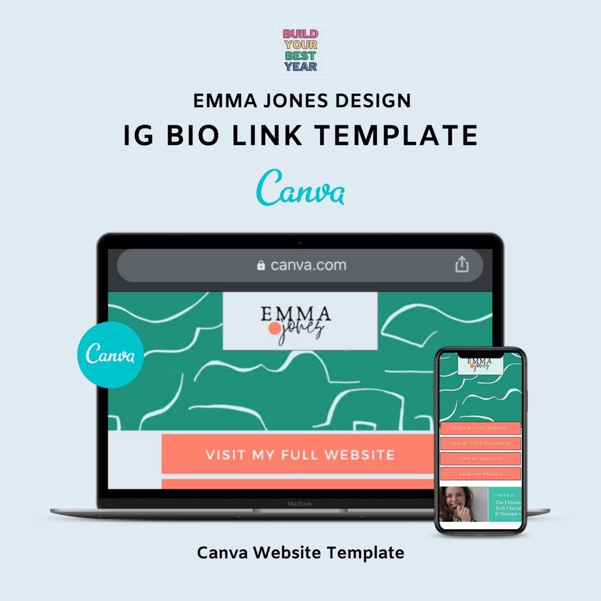 Canva IG Bio Website Canva Template