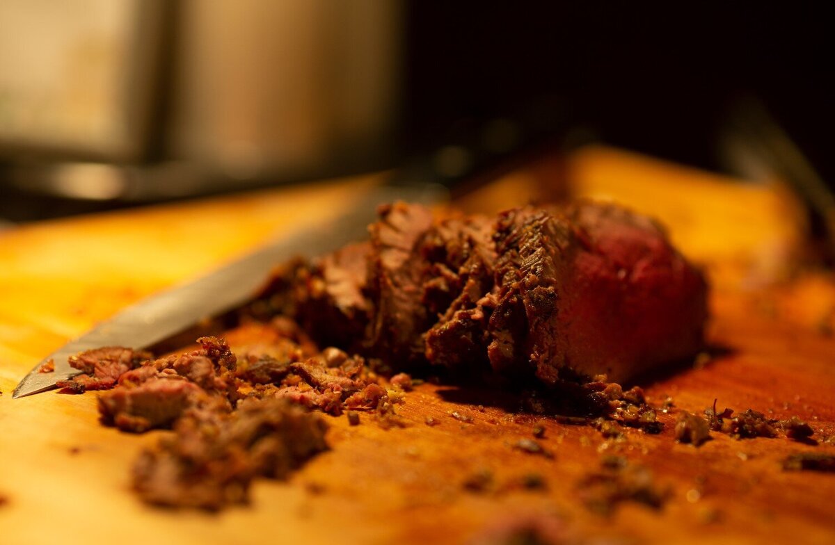 Dallas catering meat station - Knife and Faulk