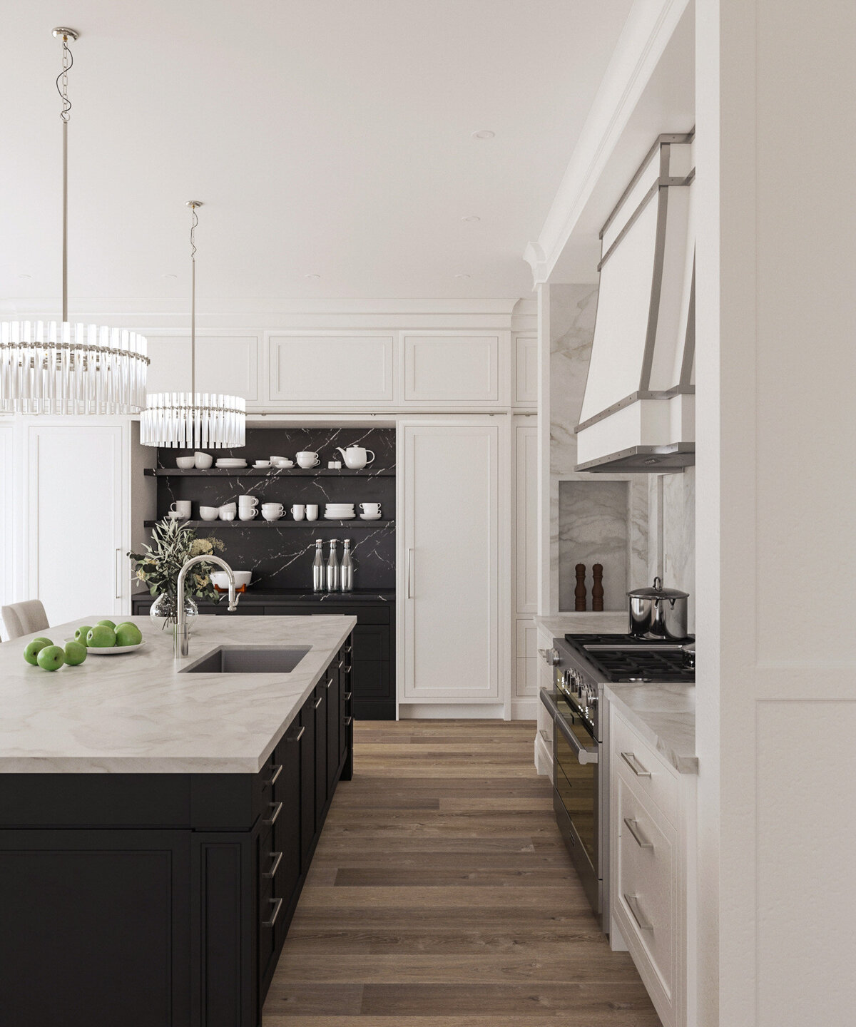 Architectural Rendering of Kitchen