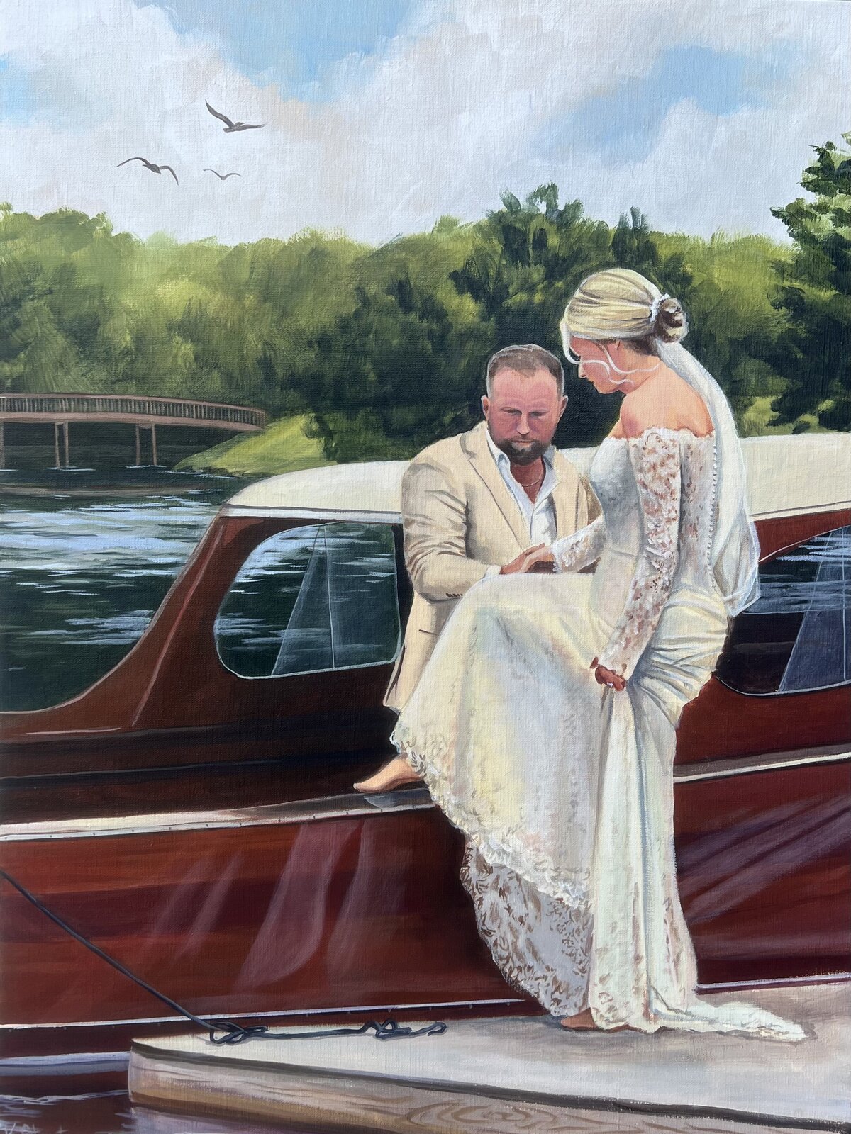 Live-wedding-painter-minnesota-korianne-stout-maddens-on-gull-lake-brainerd-mn