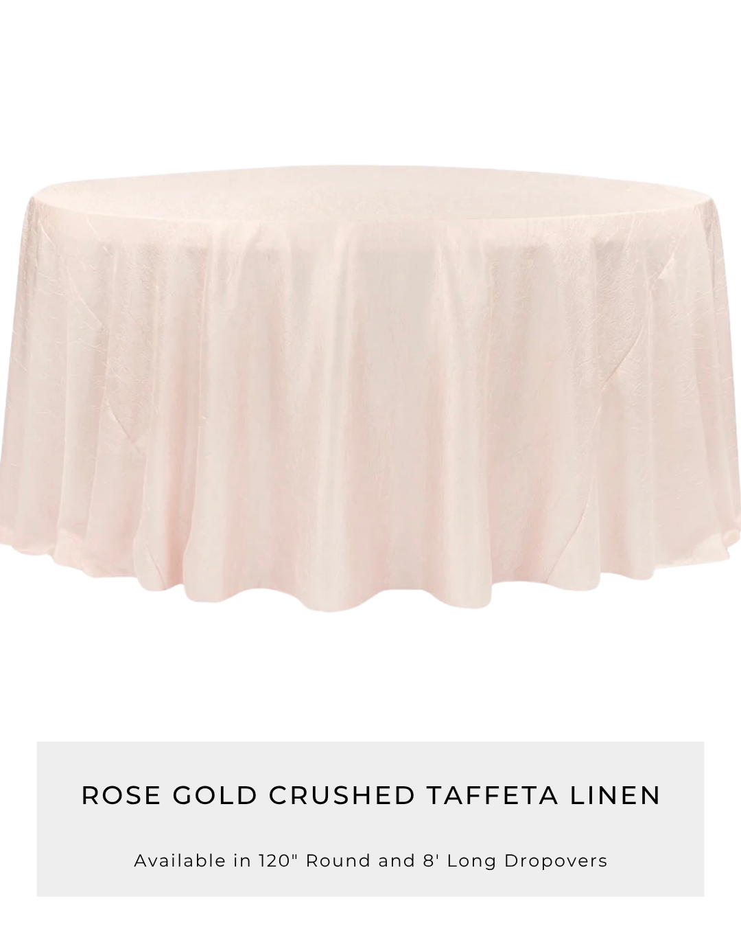 Rose Gold Crushed Taffeta Linen