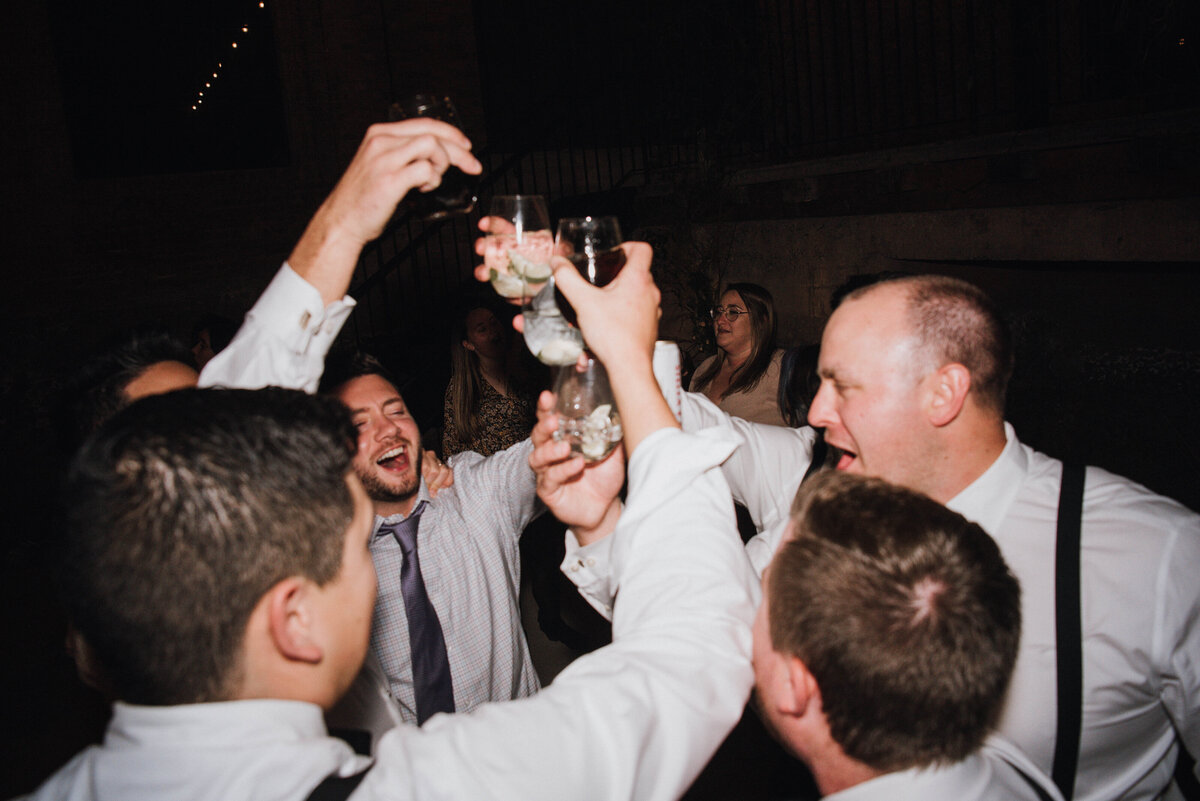Guests dancing during a Hudson Valley wedding reception in Kingston, NY.

