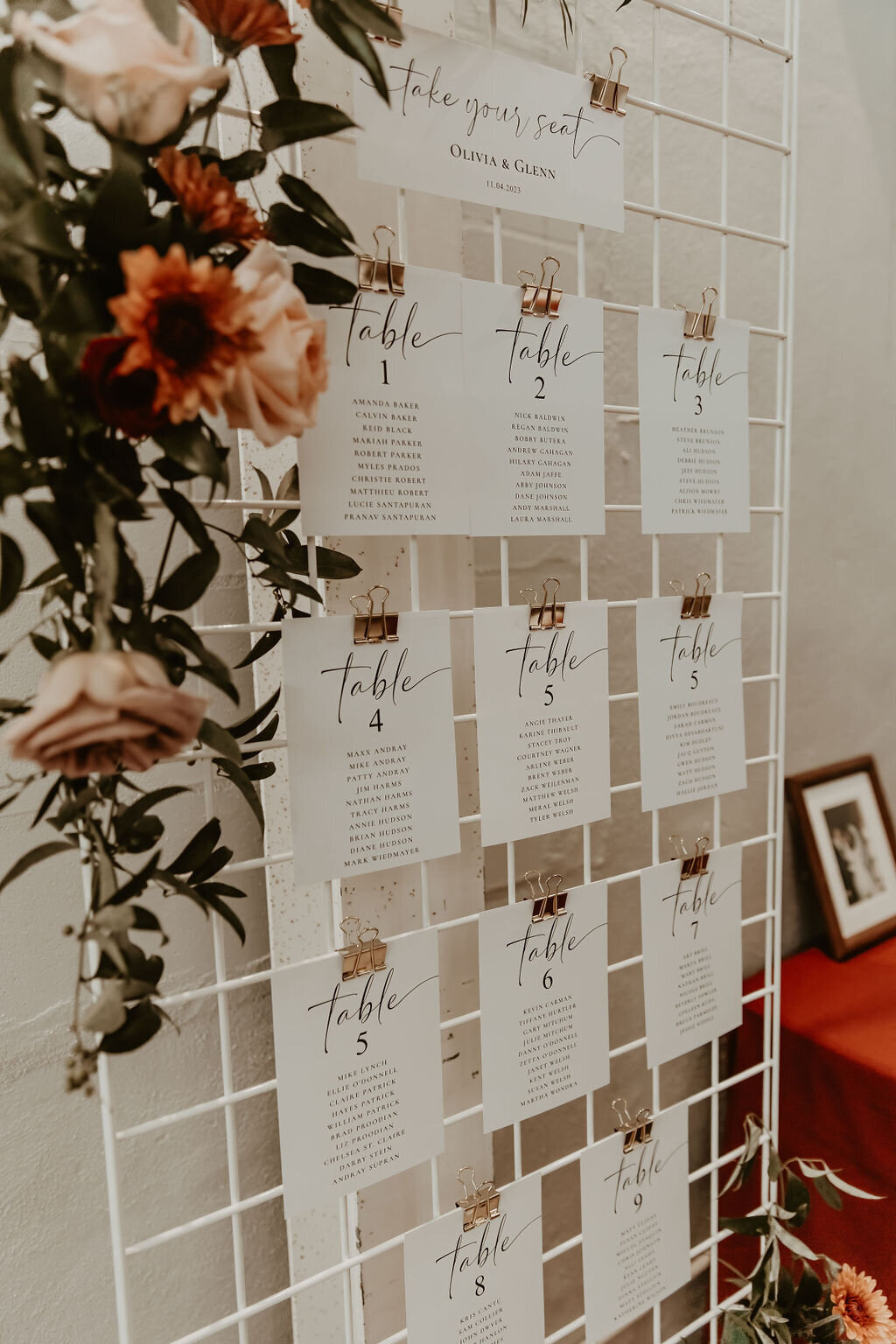 17 - Rialto Theatre Wedding Seating Chart - Tampa Bay Wedding Planner
