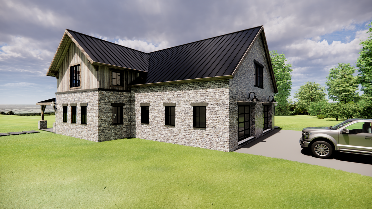 Rendering of Berkshire Mountain House exterior