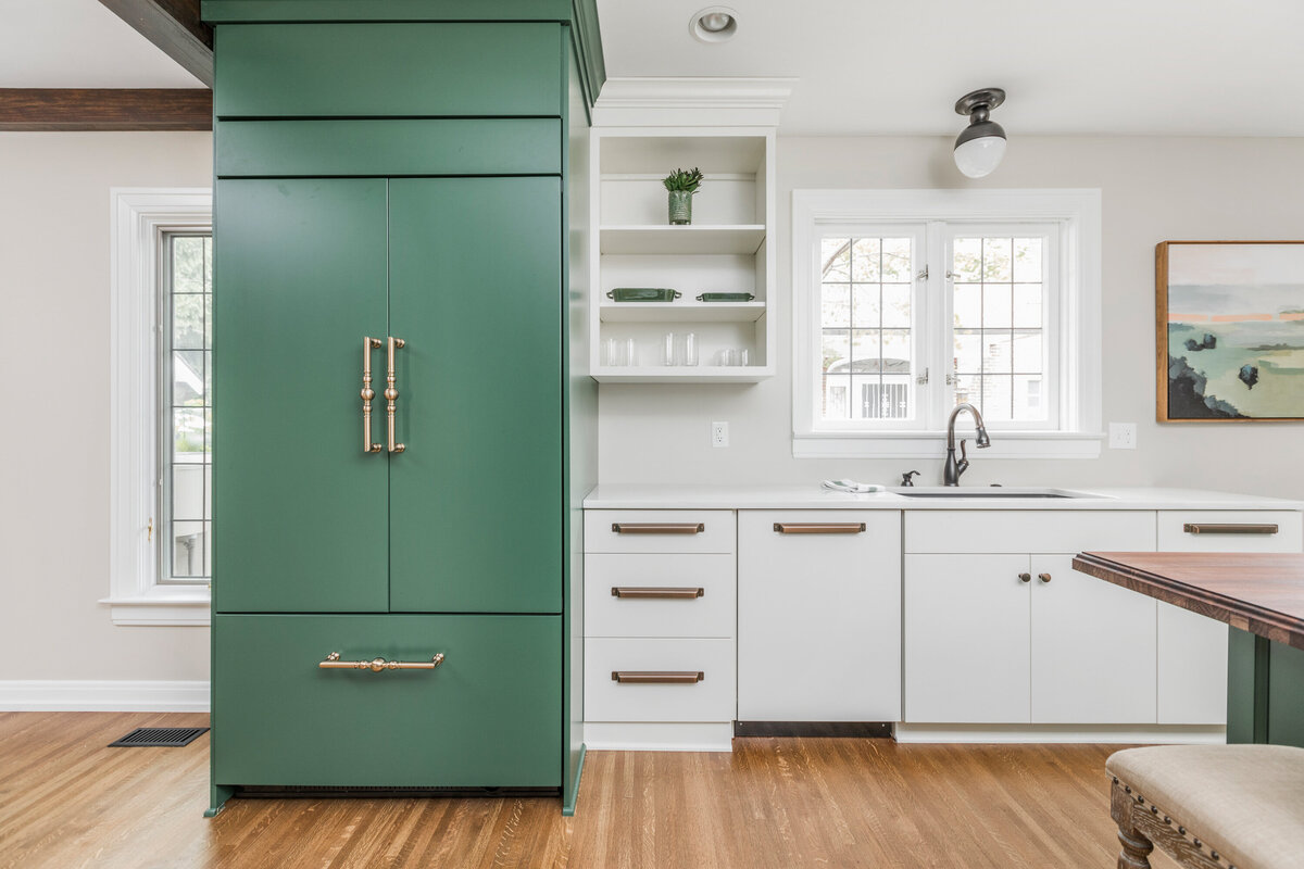 green cabinet for refrigerator