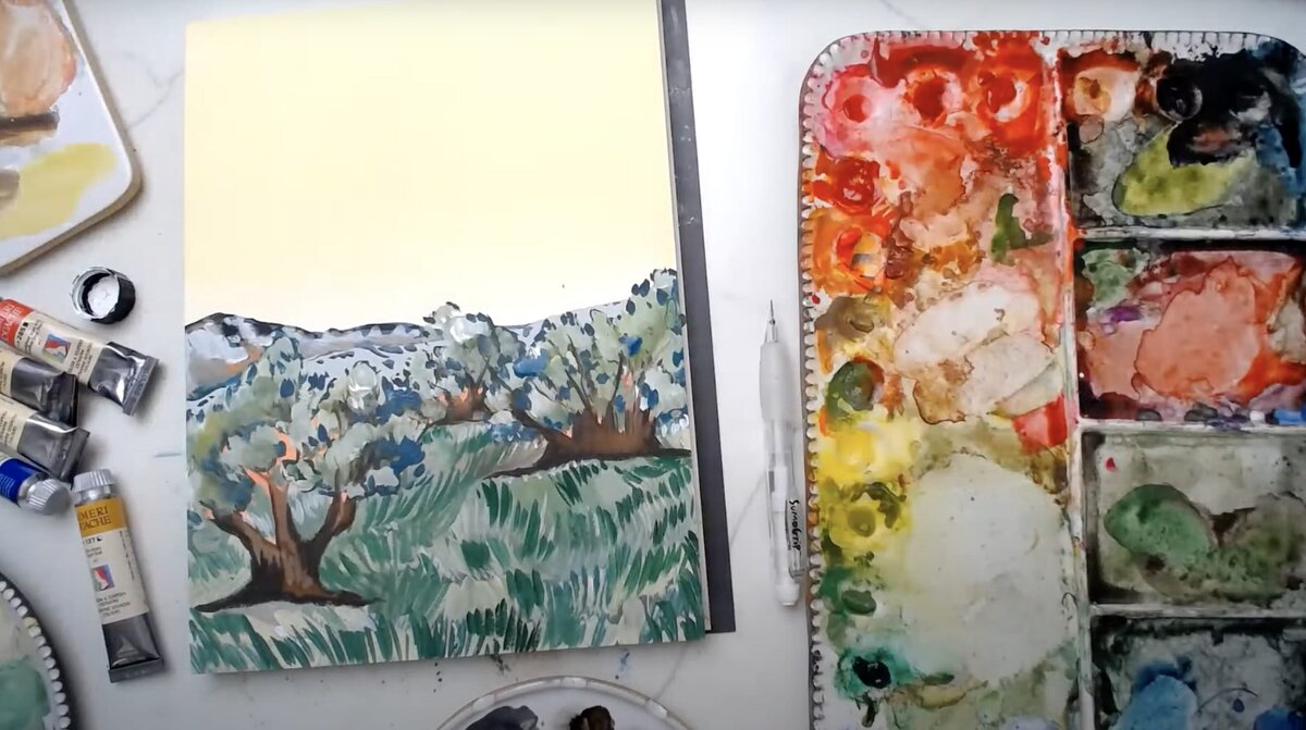live-2022-12-28-painterly-landscape-with-gouache-1