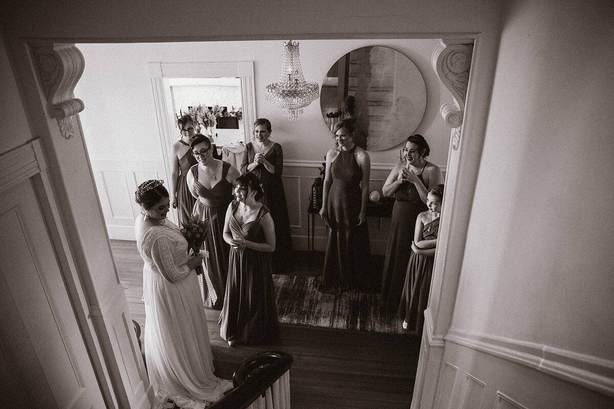 boston wedding girls getting ready 