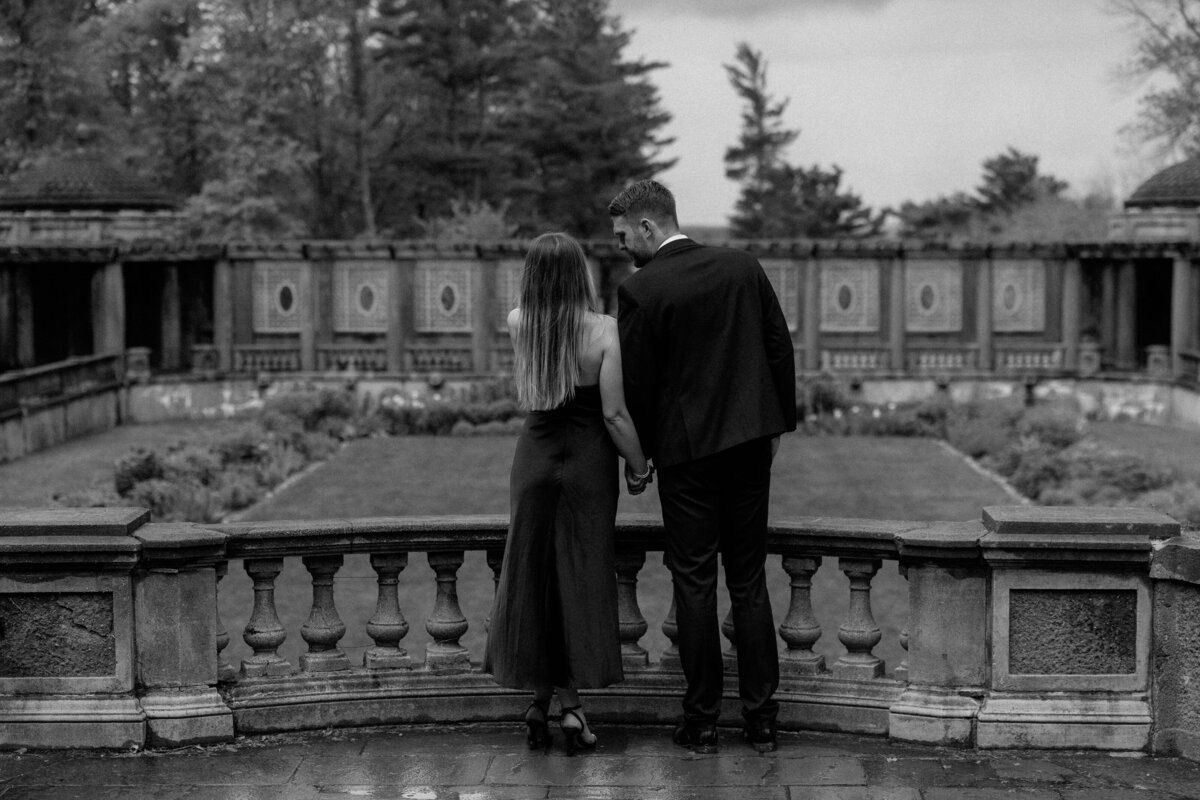 Luxury engagement photography featuring editorial posing and clean light.