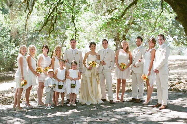 Anderson Ranch Newlyweds with Wedding Party