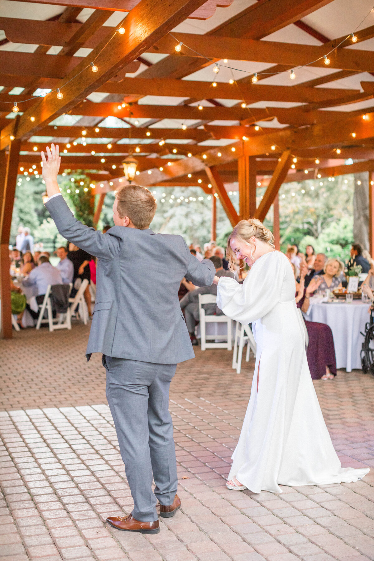 first dance photo at wedding reception