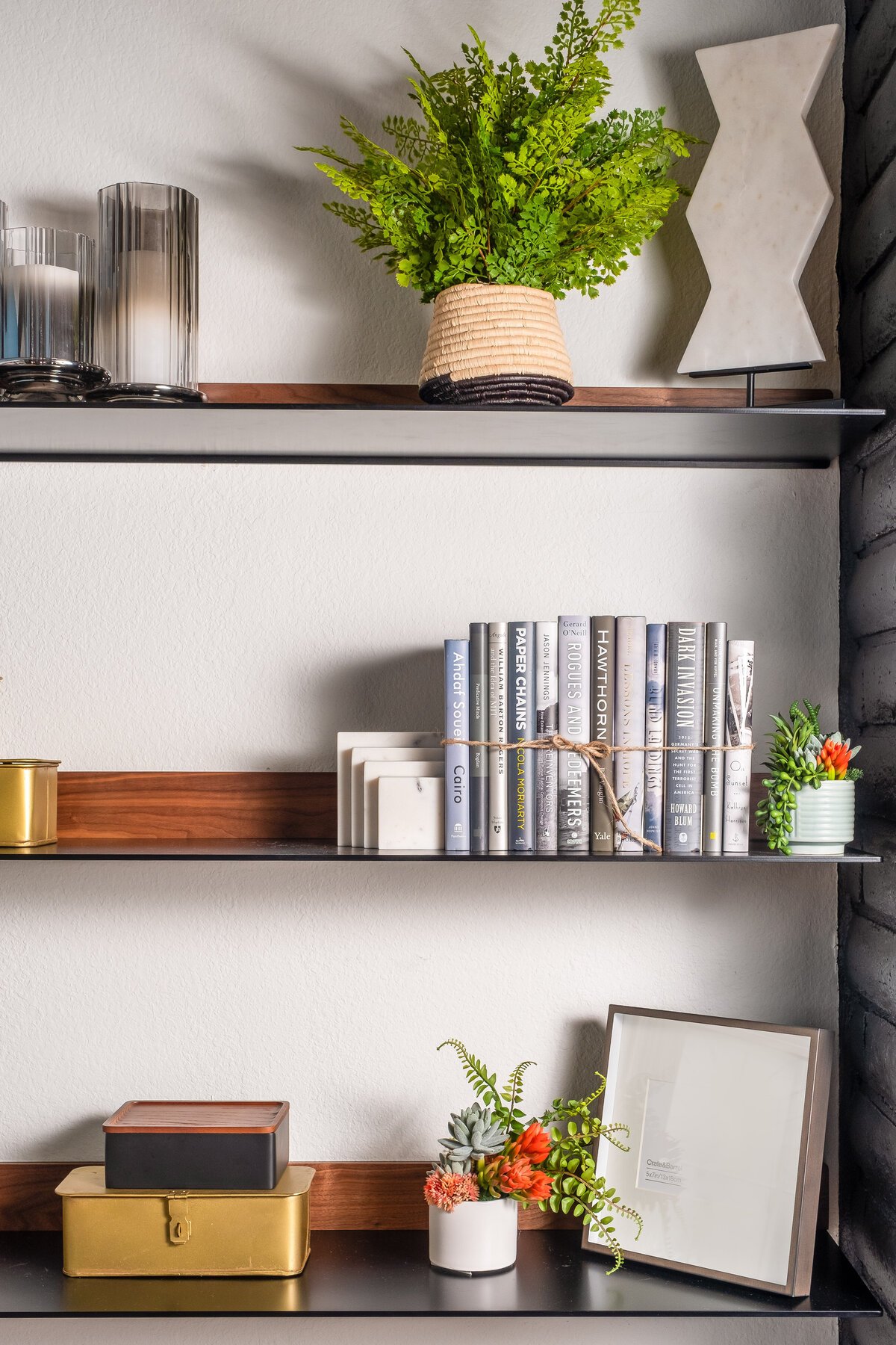 Remodel and Furnish_Living Room_metal Shelves