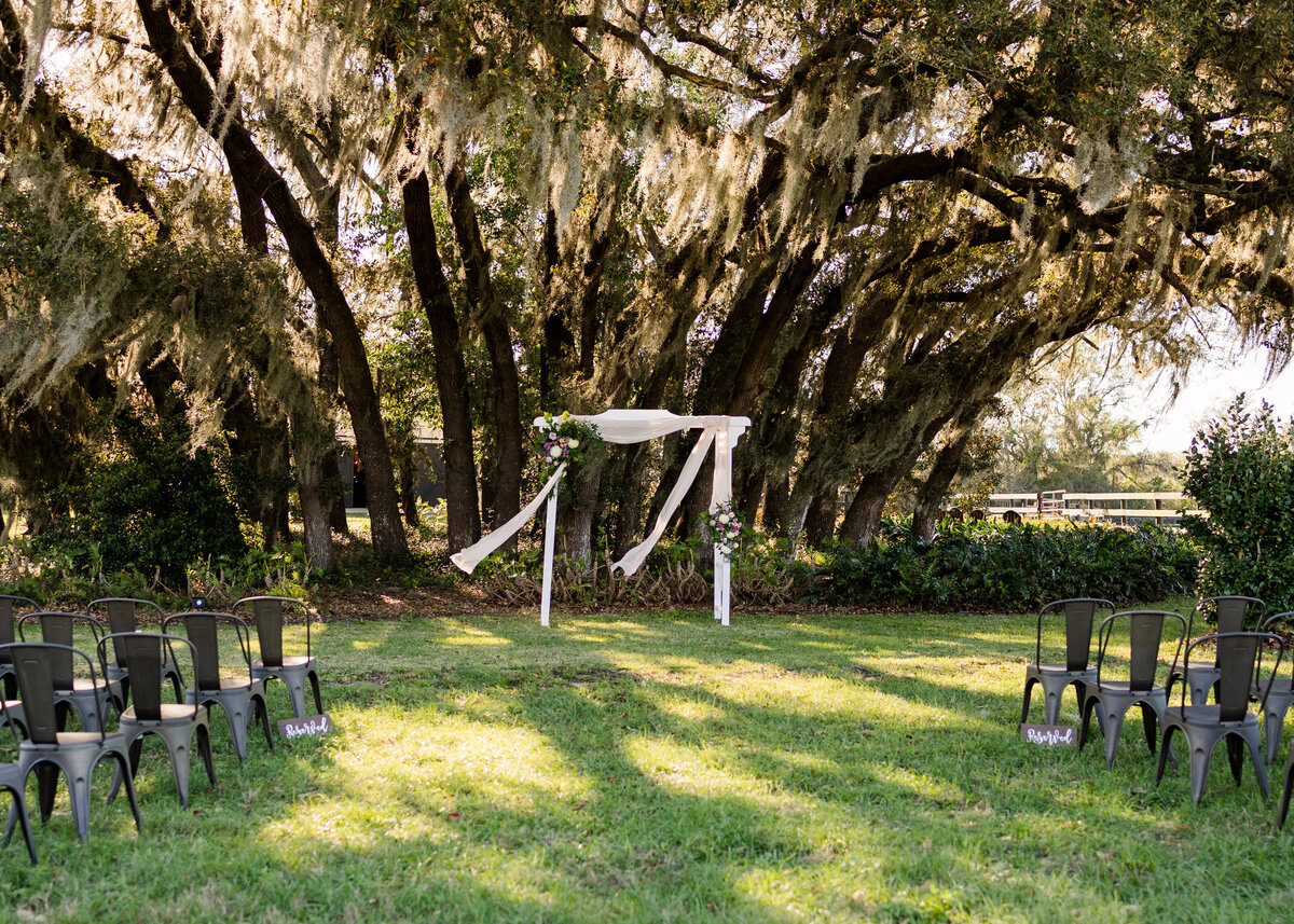 Ceremony space at wedding  Orlando Florida captured by Orlando Wedding  Photographer  Blak Marie Photography