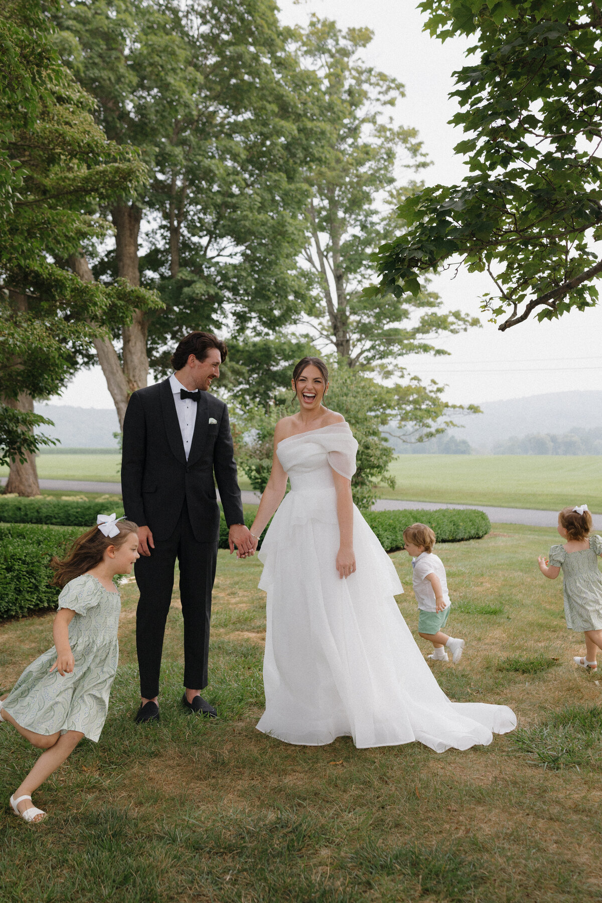 Captivating editorial wedding photography demonstrating sophisticated aesthetics at Lion Rock Farm luxury venue. NYC photographer Lauren Alatriste creates fashion forward wedding imagery that balances artistic excellence with authentic emotional depth.