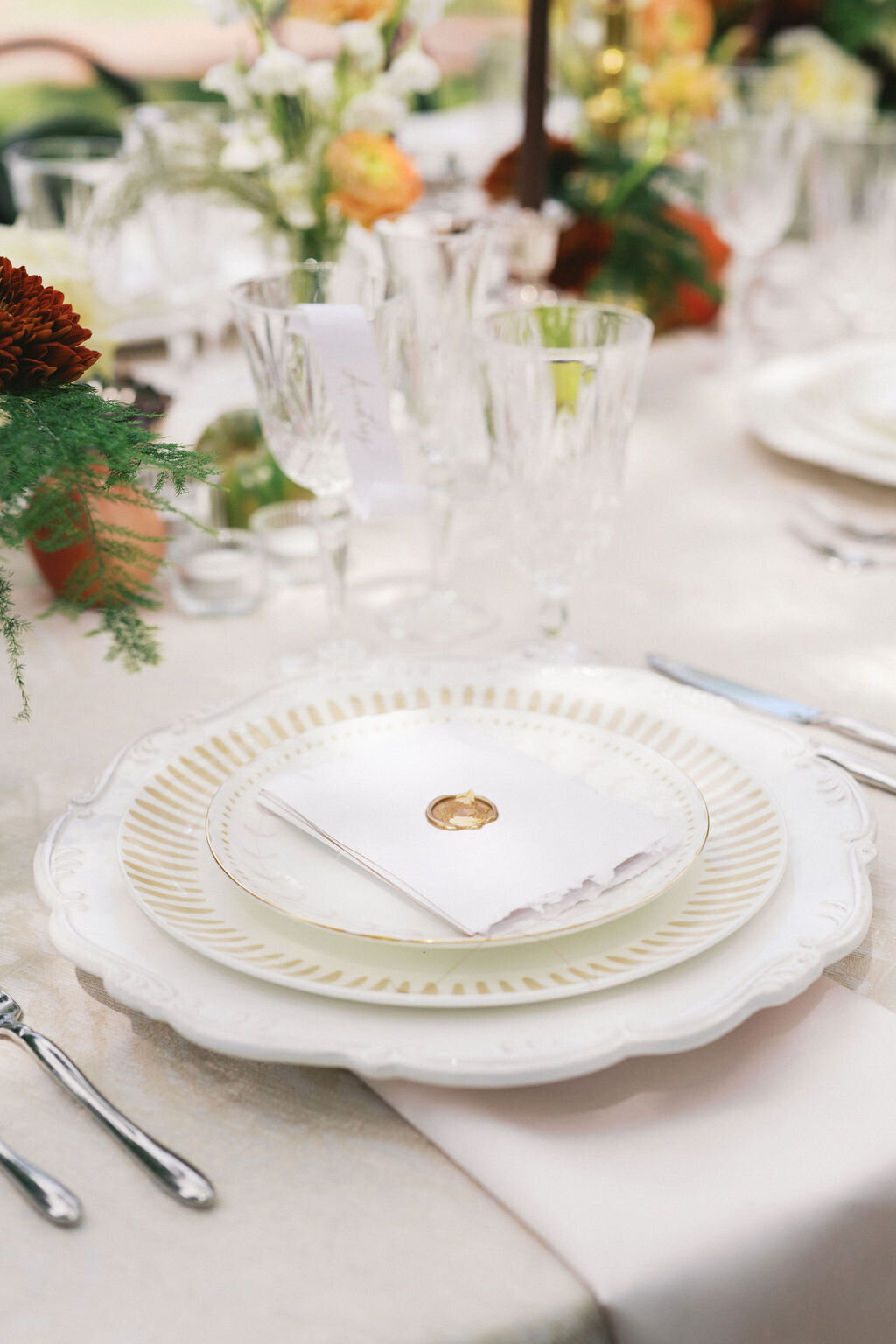 romantic wax seal menu _Heights House Fall Wedding_Katie Stoltz_Photography