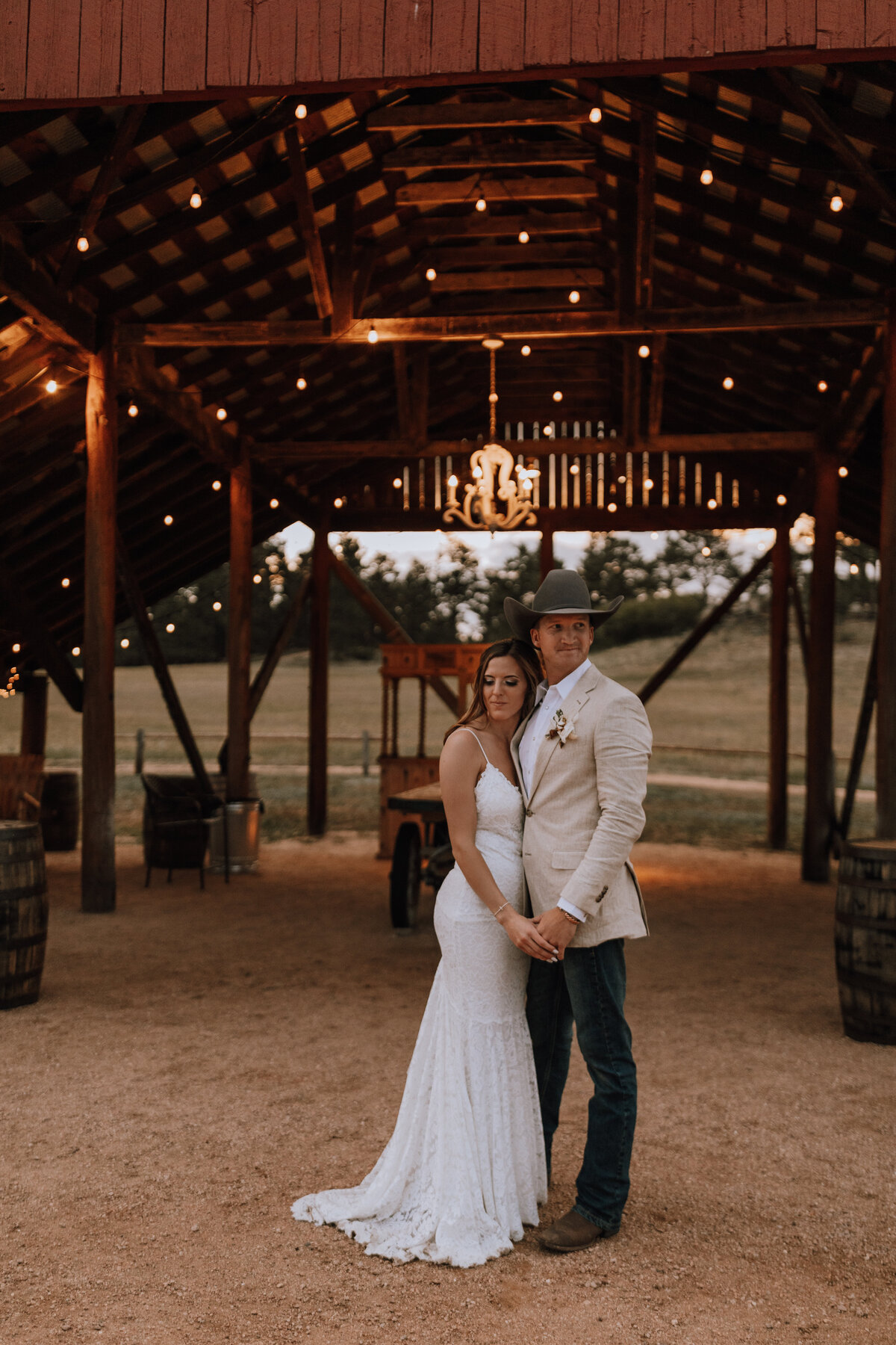 bride and groom younger ranch