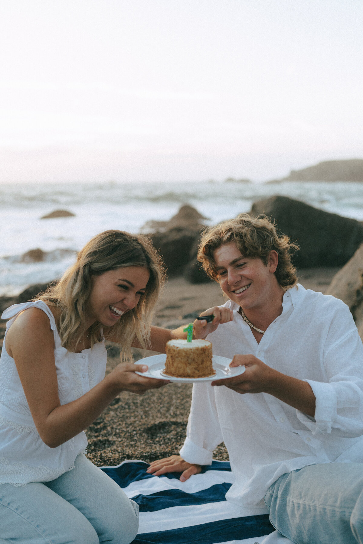Whimsical Engagement Couples Photoshoot - Sonoma Coast, California