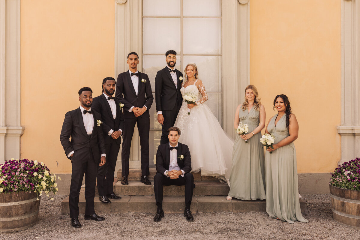 Bröllopsfotografering gruppbilder