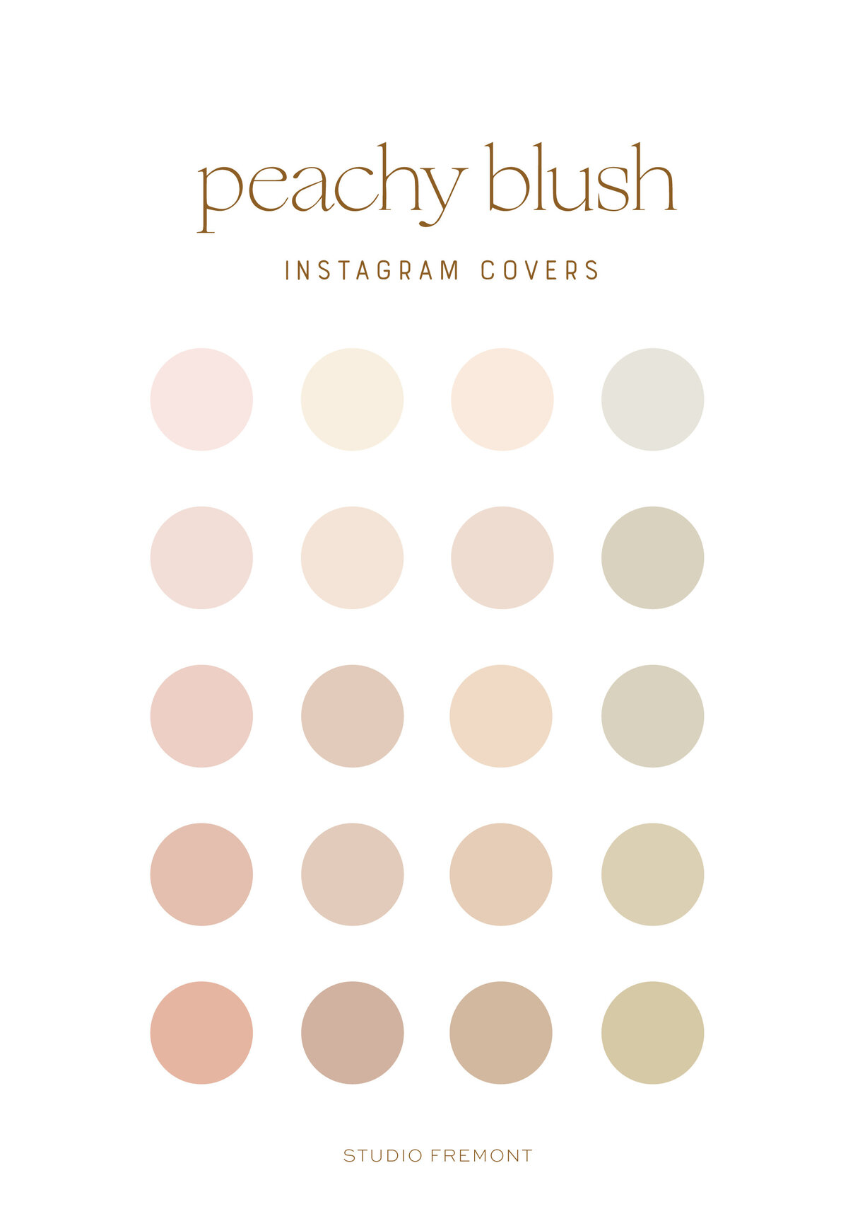 Peachy Blush Pink Solid Color Instagram Covers
