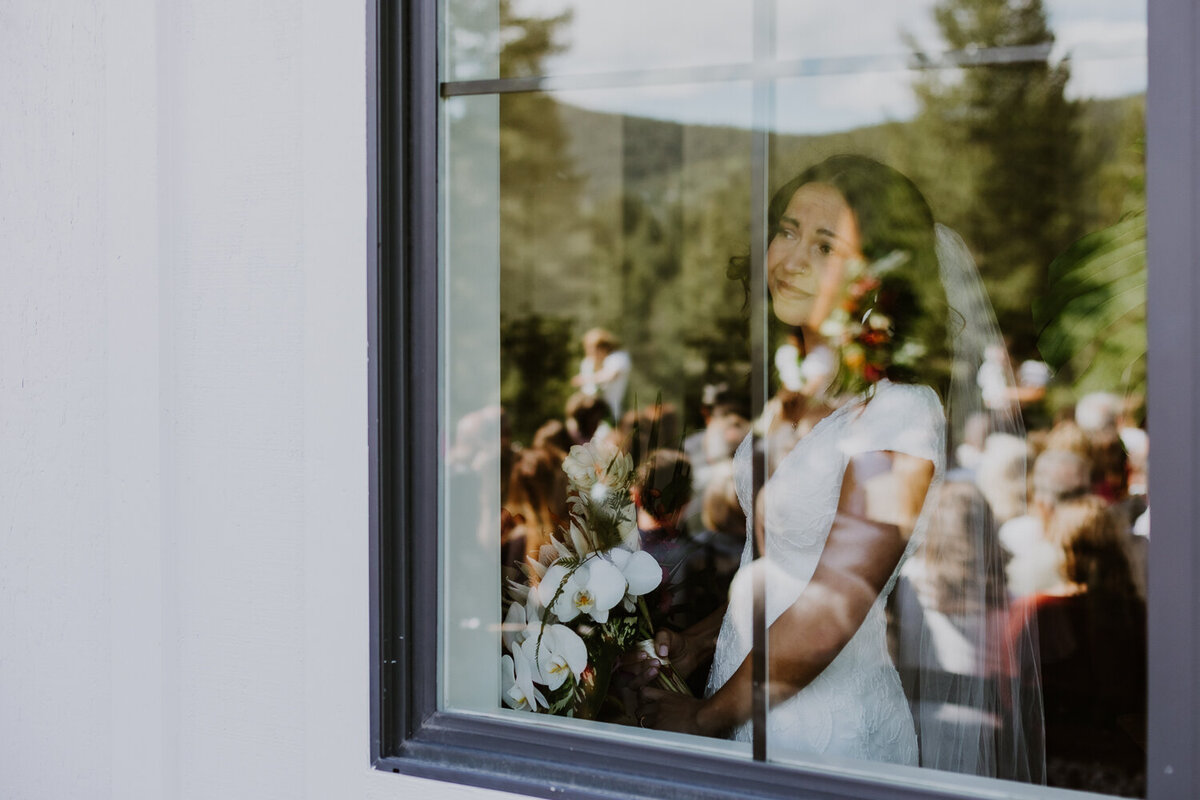 Bride Window Reflection