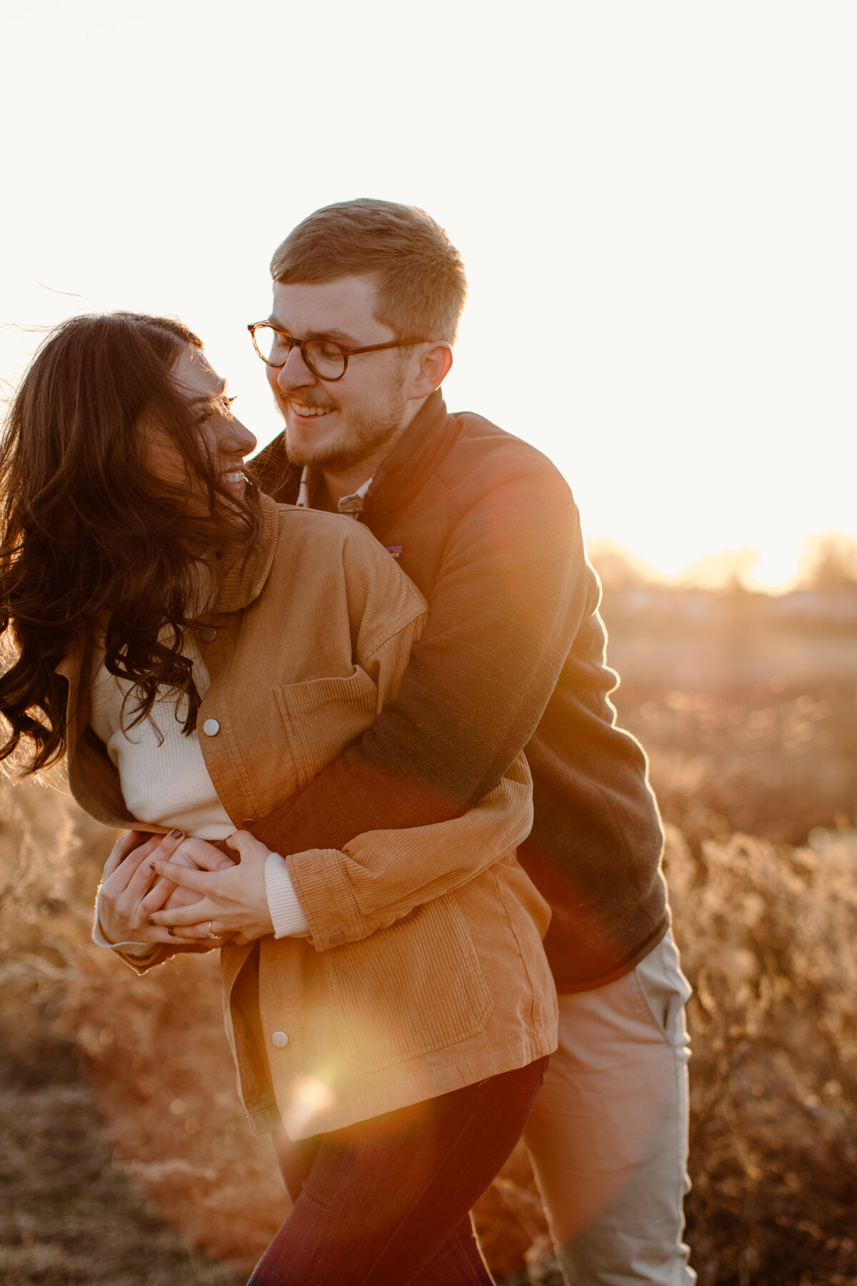 golden hour engagement