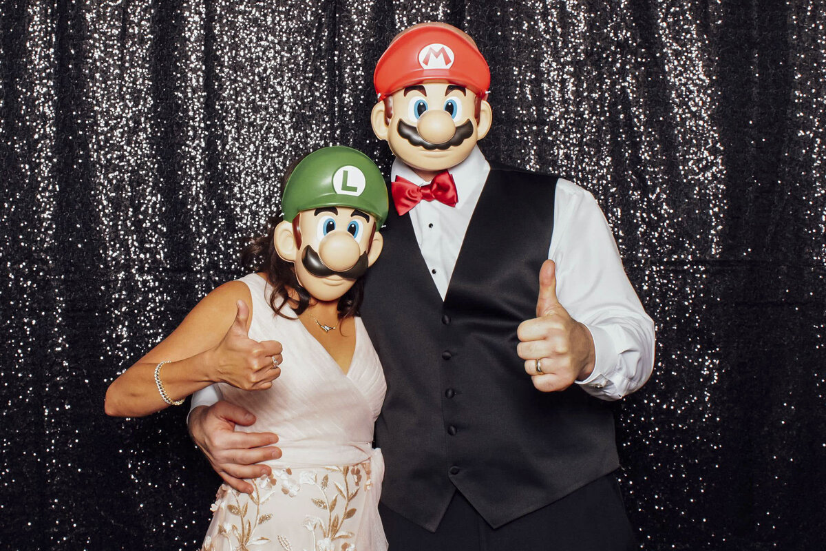 Pleasantdale Chateau | Luxury wedding photo booth setup | West Orange, Essex County, New Jersey