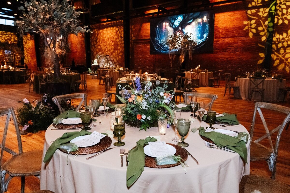 33 - Armature Works The Gathering Lord of the Rings Wedding Reception Guest Table - Tampa Bay Wedding Planner