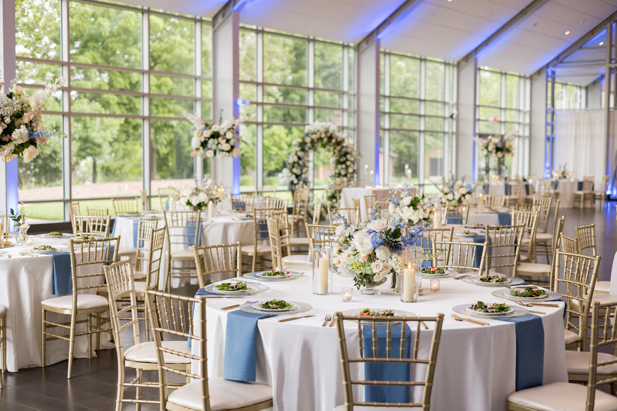 Wedding tablescape design with florals and candles