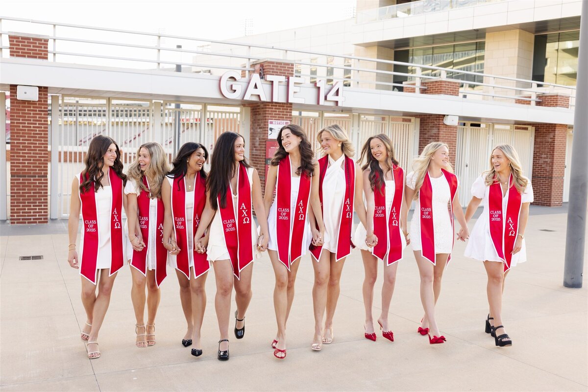 Sorority Graduation Group at Stadium Gate 14 | AXΩ Class of 2025