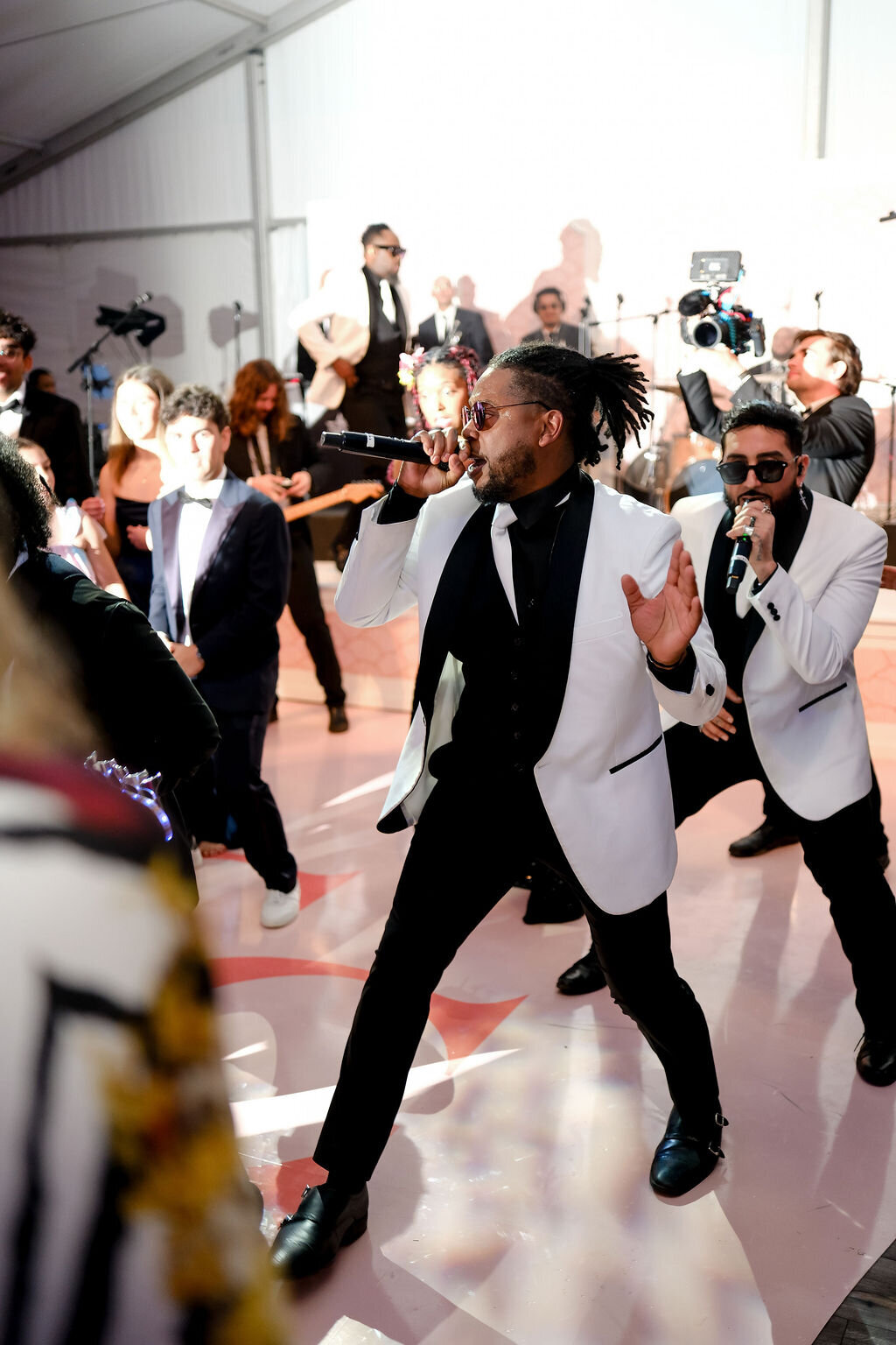 band on dance floor