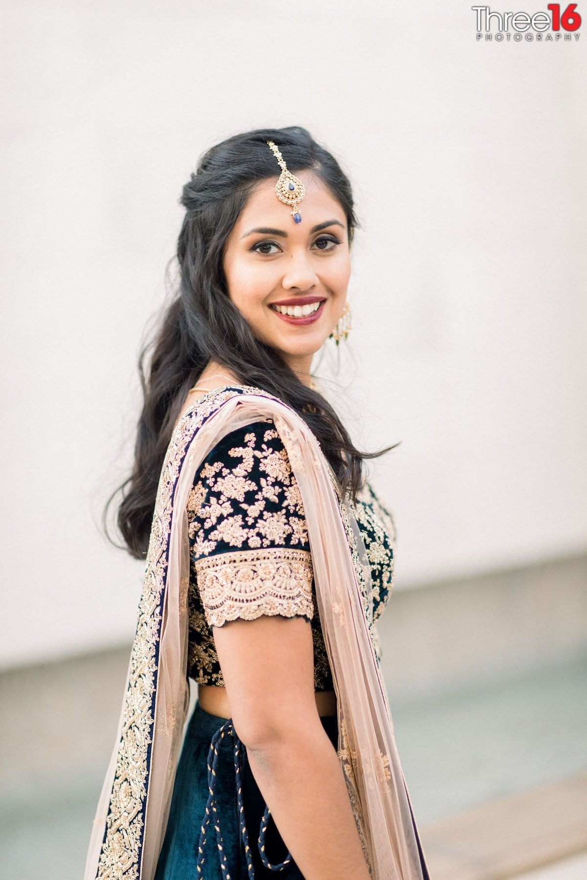 Beautiful Indian Bride in traditional wedding dress