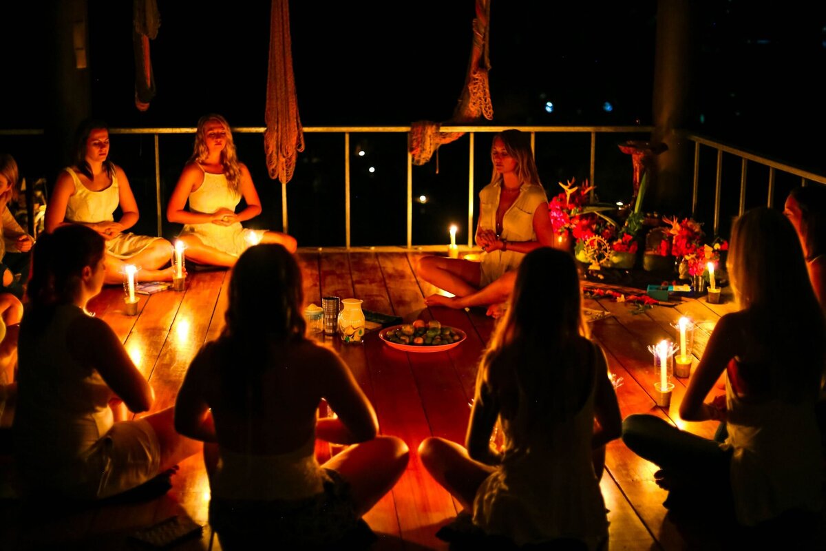 yoga retreat new moon ceremony